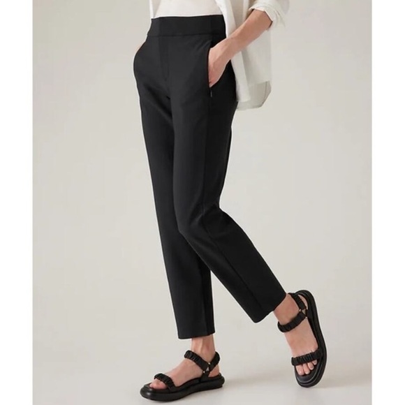 Athleta Pants - Athleta Stellar Trouser Black Pants 30" Inseam Women's 8 T Tall
